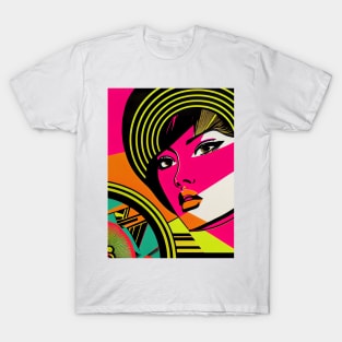 Modern woman in pop-art style T-Shirt